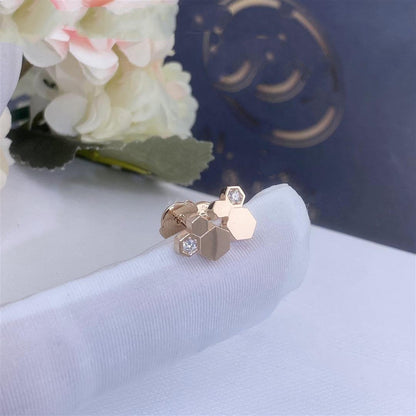 [Luxora]BEE LOVE PINK GOLD DIAMOND EARRINGS