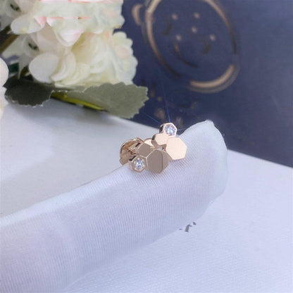 [Luxora]BEE LOVE PINK GOLD DIAMOND EARRINGS