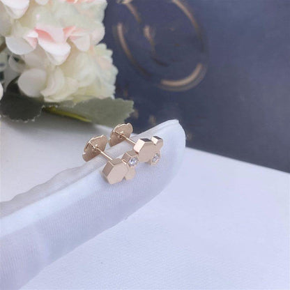 [Luxora]BEE LOVE PINK GOLD DIAMOND EARRINGS