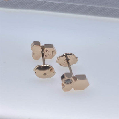[Luxora]BEE LOVE PINK GOLD DIAMOND EARRINGS