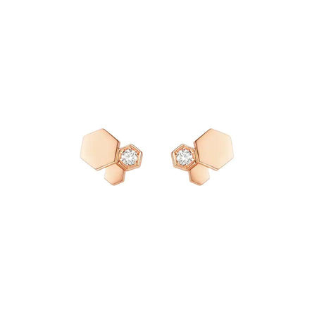[Luxora]BEE LOVE PINK GOLD DIAMOND EARRINGS
