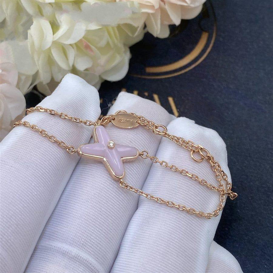 [Luxora]JEUX BRACELET PINK MOP PINK GOLD 1 DIAMOND