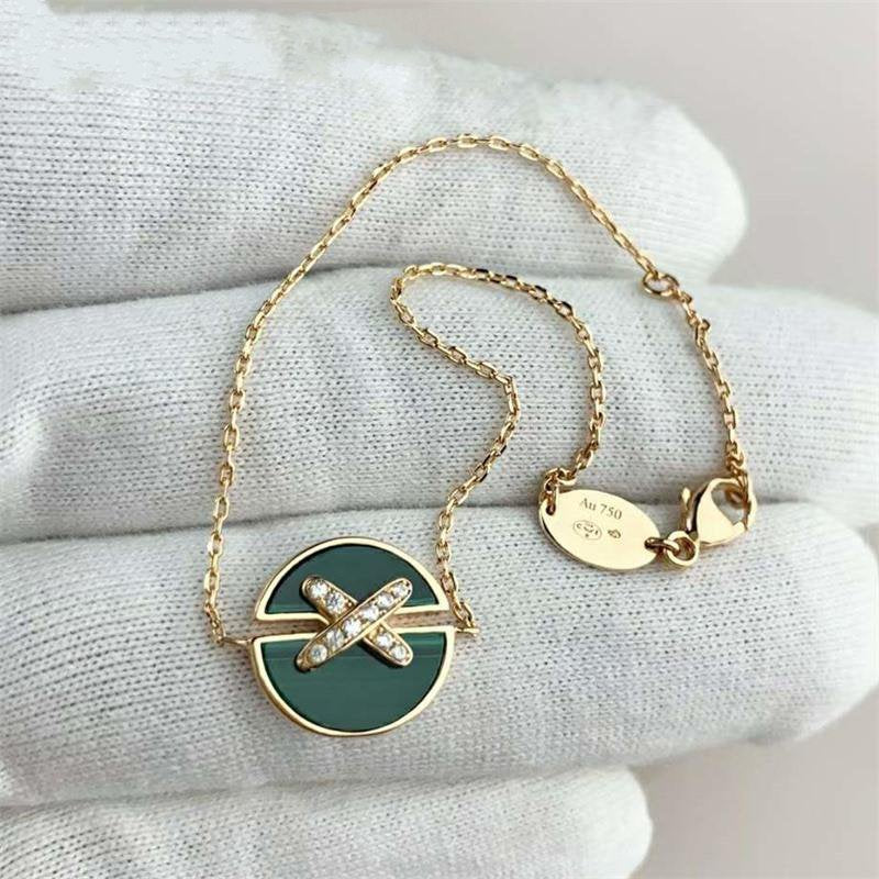 [Luxora]JEUX DE BRACELET MALACHITE PINK GOLD DIAMONDS