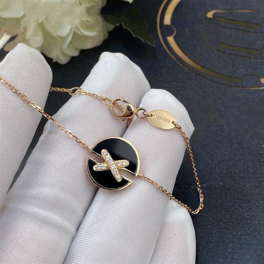 [Luxora]JEUX DE BRACELET ONYX PINK GOLD DIAMOND