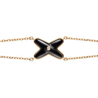 [Luxora]JEUX BRACELET ONYX PINK GOLD 1 DIAMOND