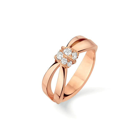 [Luxora]LIENS RING ROSA GOLD DIAMANT