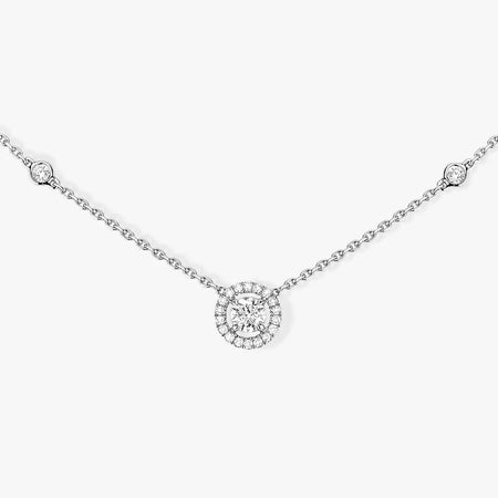 [Loxura]Diamond Necklace 0,20ct Brilliant Shape Joy