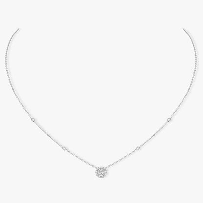 [Loxura]Diamond Necklace 0,20ct Brilliant Shape Joy