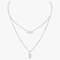 [LUXE]MOVE 2 ROW DIAMOND NECKLACE