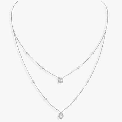 [LUXE]Diamond Necklace My Twin 2 Rows