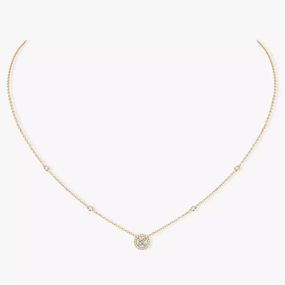 [Loxura]Diamond Necklace 0,20ct Brilliant Shape Joy