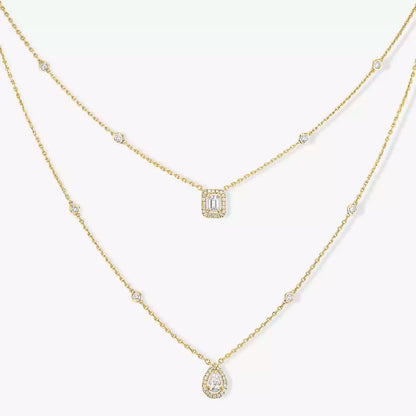[LUXE]Diamond Necklace My Twin 2 Rows