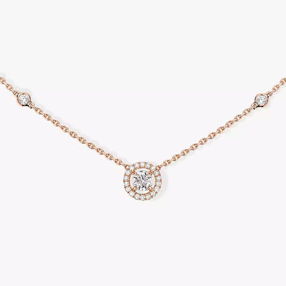 [Loxura]Diamond Necklace 0,20ct Brilliant Shape Joy