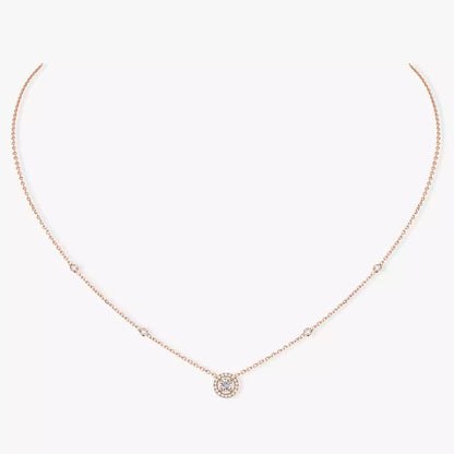 [Loxura]Diamond Necklace 0,20ct Brilliant Shape Joy