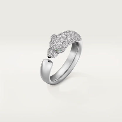 [Luxora]PANTHERE HALF DIAMOND SMALL RING