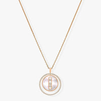 [LUXE]LUCKY MOVE MM NACRE BLANCHE DIAMOND NECKLACE