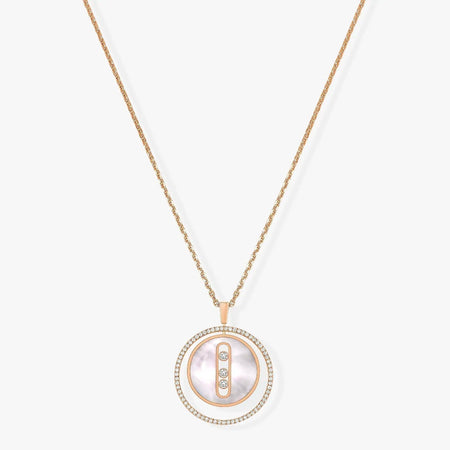 [LUXE]LUCKY MOVE MM NACRE BLANCHE DIAMOND NECKLACE