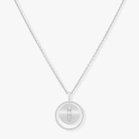 [LUXE]LUCKY MOVE MM SILVER DIAMOND NECKLACE