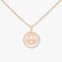 [LUXE]LUCKY MOVE PM NECKLACE PINK GOLD DIAMOND