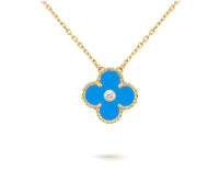 [Luxora]CLOVER 15MM DIAMOND SINGLE FLOWER NECKLACE COLLECTION