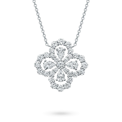 [Luxora]LOOP NECKLACE FULL MOTIF DIAMOND 16MM MULTIPLE COLORS