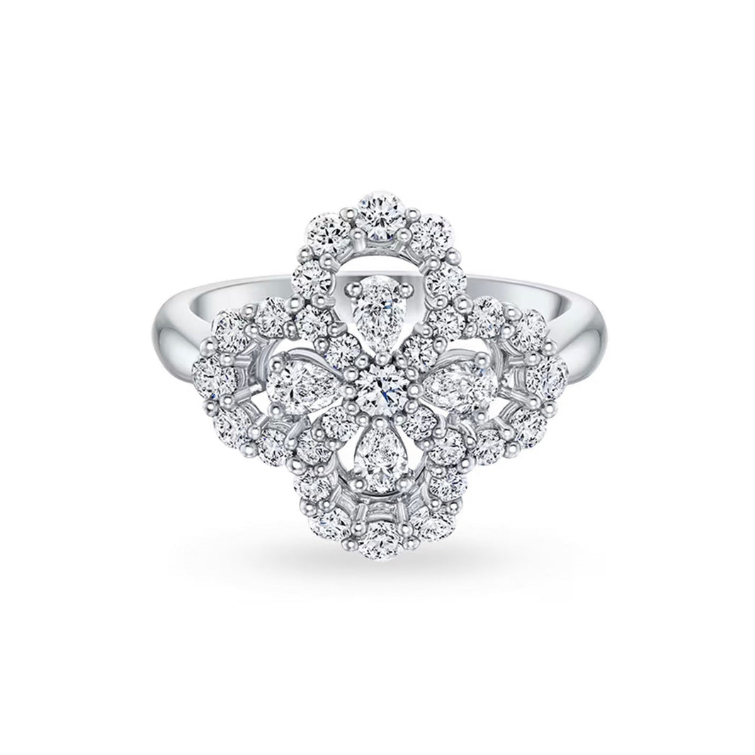 [Luxora] Loop-Ring mit Vollmotiv-Diamant, 16 mm, Silber
