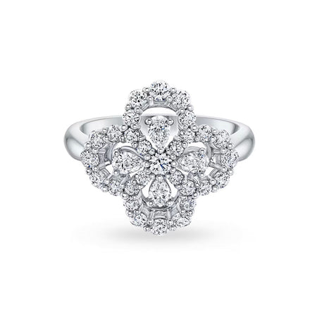 [Luxora] Loop-Ring mit Vollmotiv-Diamant, 16 mm, Silber