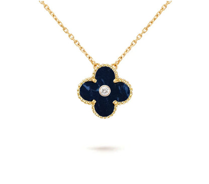 [Luxora]CLOVER 15MM DIAMOND SINGLE FLOWER NECKLACE COLLECTION