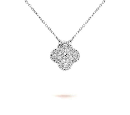 [Luxora]CLOVER 15MM NECKLACE SILVER COLLECTION