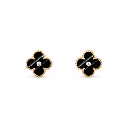 [Luxora]CLOVER  15MM DIAMOND EARRINGS COLLECTION