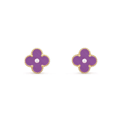 [Luxora]CLOVER  15MM DIAMOND EARRINGS COLLECTION