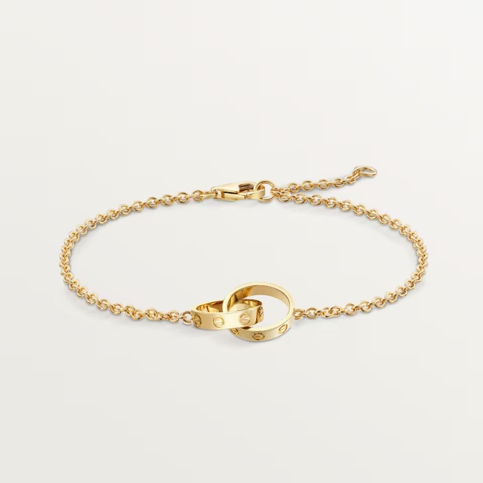 [Luxora]LOVE BRACELET DOUBLE RING