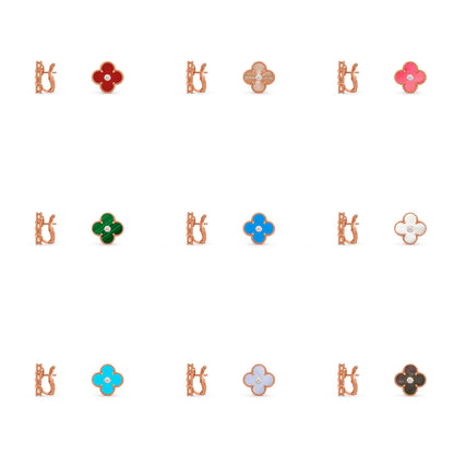 [Luxora]CLOVER 15MM MOP DIAMOND EARRINGS COLLECTION