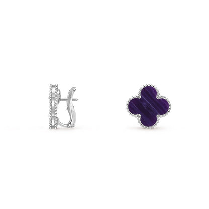 [Luxora]CLOVER SILVER 15MM MOP EARRINGS COLLECTION