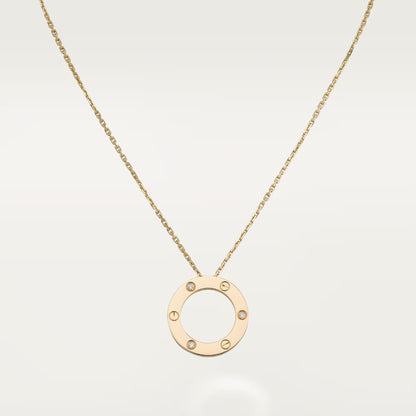 [Luxora]LOVE NECKLACE 16MM 3 DIAMONDS