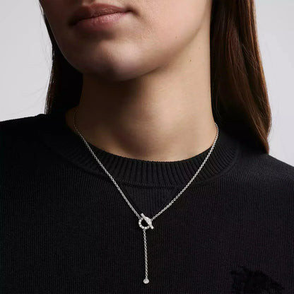 [Luxora]FINESSE SILVER DIAMOND NECKLACE