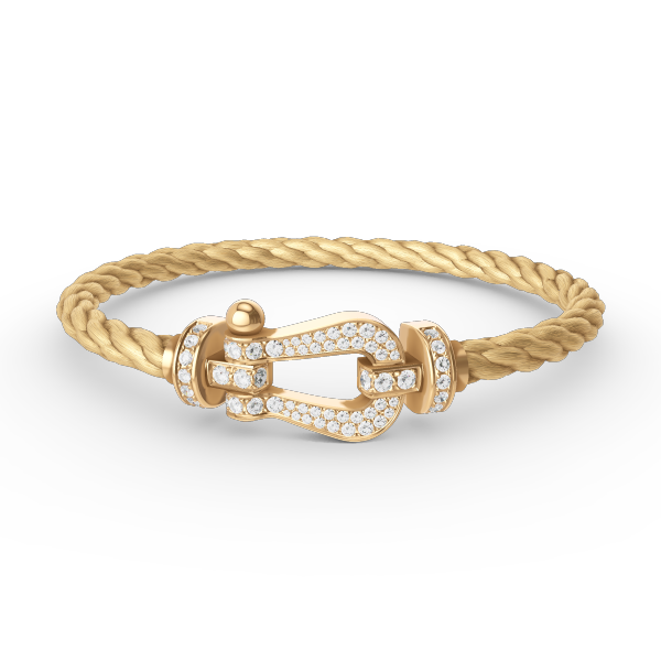 [Luxora]FORCE LARGE HORSESHOE FULL DIAMOND BRACELET GOLD