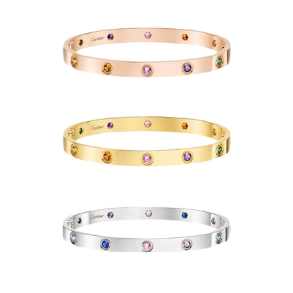 [OAK JURI]2026 RAINBOW LOVE BRACELET 6.1MM  10 DIAMONDS