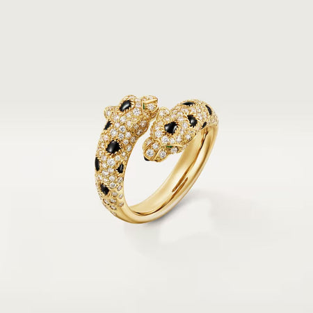 [Luxora]PANTHERE DOUBLE HEADED FULL DIAMOND  RING