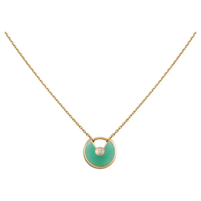 [Luxora]AMULETTE GOLD MALACHITE NECKLACE