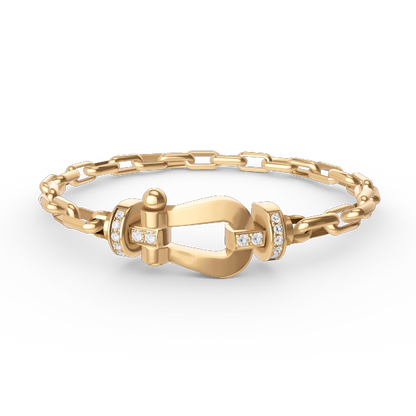 [Luxora]FORCE LARGE HORSESHOE CLASP  METAL BRACELET