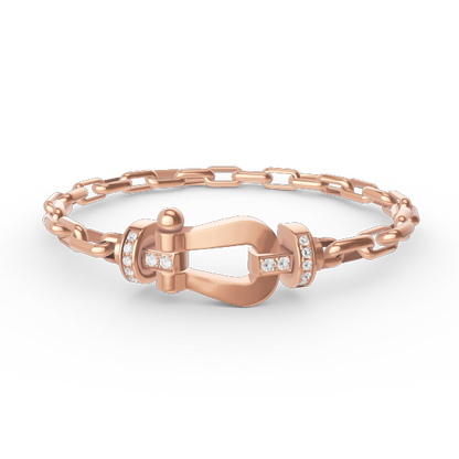 [Luxora]FORCE LARGE HORSESHOE CLASP  METAL BRACELET