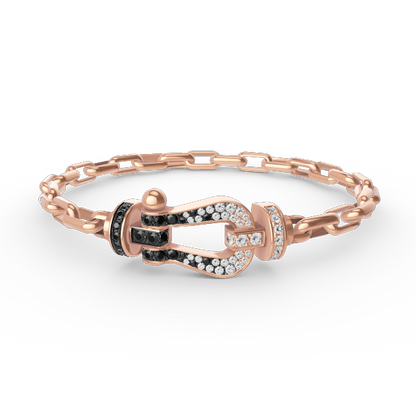 [Luxora]FORCE LARGE HORSESHOE CLASP  METAL BRACELET
