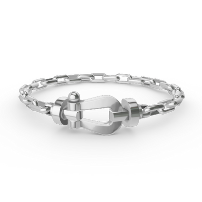[Luxora]FORCE LARGE HORSESHOE CLASP  METAL BRACELET