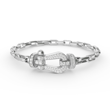 [Luxora]FORCE LARGE HORSESHOE CLASP  METAL BRACELET