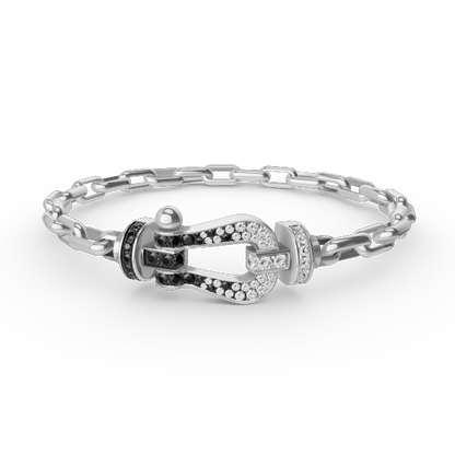 [Luxora]FORCE LARGE HORSESHOE CLASP  METAL BRACELET