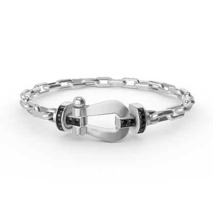 [Luxora]FORCE LARGE HORSESHOE CLASP  METAL BRACELET