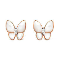 [Luxora]BUTTERFLY MOP DIAMOND EARRINGS