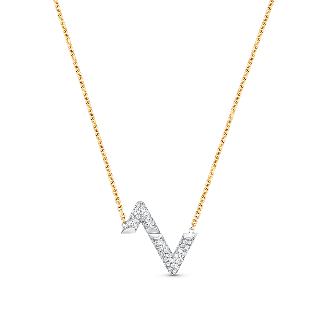 [Luxora]VOLT SILVER DIAMOND PEDANT NECKLACE