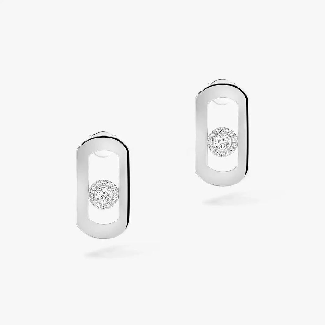 [Loxura]So Move Diamond Earrings in Yellow Gold